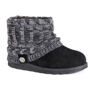 MUK LUKS Patti - Womens 7 Black Boot Medium